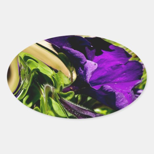 Purple Panic Oval Sticker