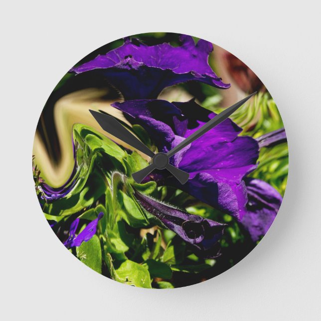 Purple Panic Round Clock (Front)