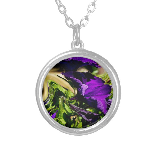 Purple Panic Silver Plated Necklace (Front)