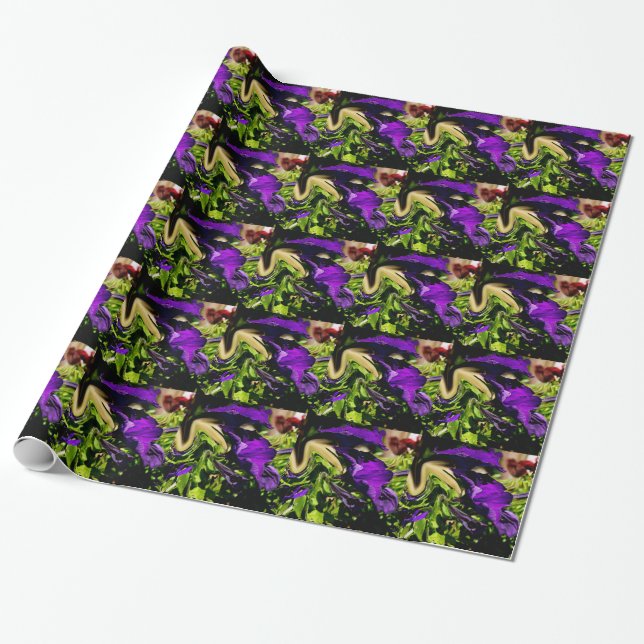 Purple Panic Wrapping Paper (Unrolled)