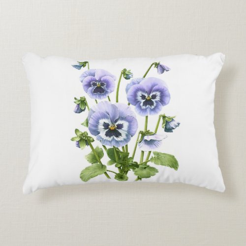 Purple Pansies Accent Pillow