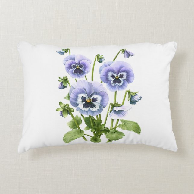 Purple Pansies Accent Pillow (Front)