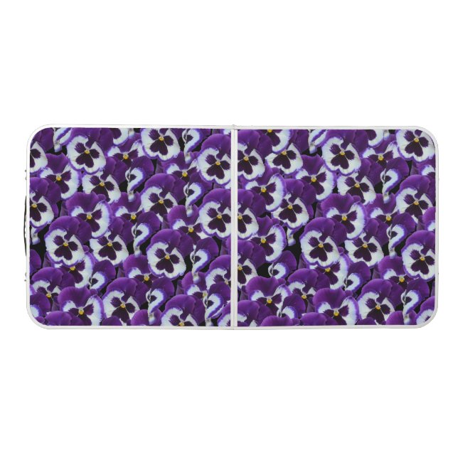 Purple Pansies, Aluminum Folding Table (Top)