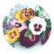 Purple Pansies and Delicate Ferns