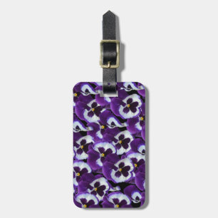 Purple_Pansies_Bouquet,_ Luggage Tag