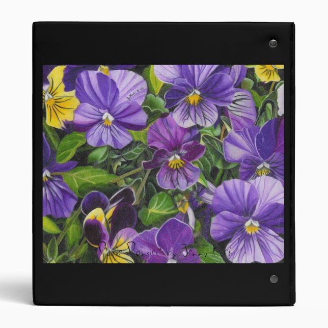 "Purple Pansies" by Jenny Koch Binder (Back)