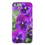 Purple Pansies Barely There iPhone 6 Case