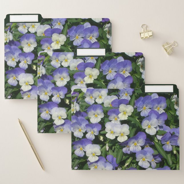 Purple Pansies File Folder (Set)