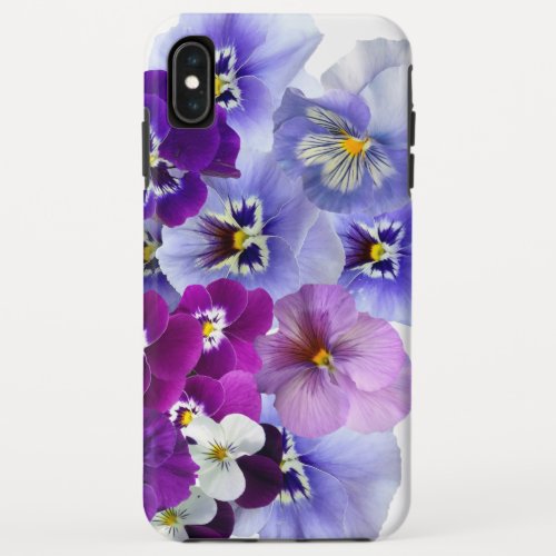 Purple Pansies Floral Cell Phone Case Pansy