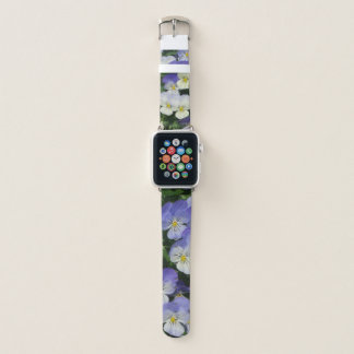 Purple Pansies Garden Floral Apple Watch Band