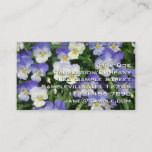 Purple Pansies Garden Floral Business Card