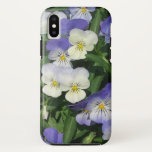 Purple Pansies Garden Floral iPhone XS Case