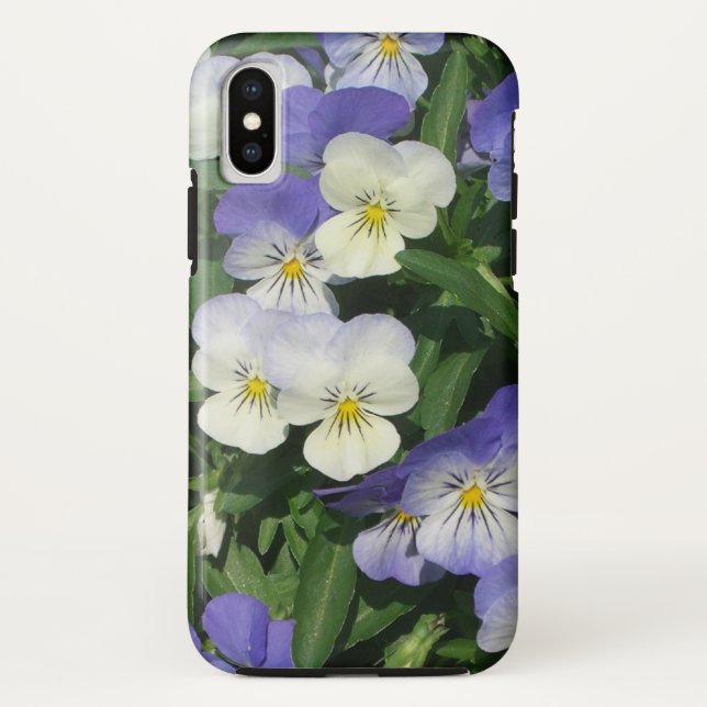 Purple Pansies Garden Floral Case-Mate iPhone Case (Back)