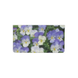 Purple Pansies Garden Floral Checkbook Cover