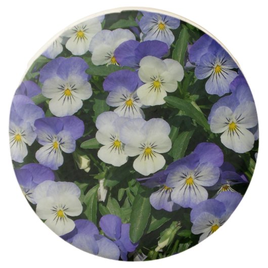 Purple Pansies Garden Floral Chocolate Dipped Oreo (Front)