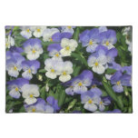 Purple Pansies Garden Floral Cloth Placemat