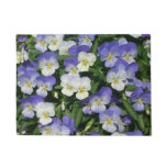 Purple Pansies Garden Floral Doormat