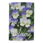 Purple Pansies Garden Floral Flag