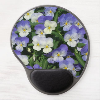 Purple Pansies Garden Floral Gel Mouse Pad