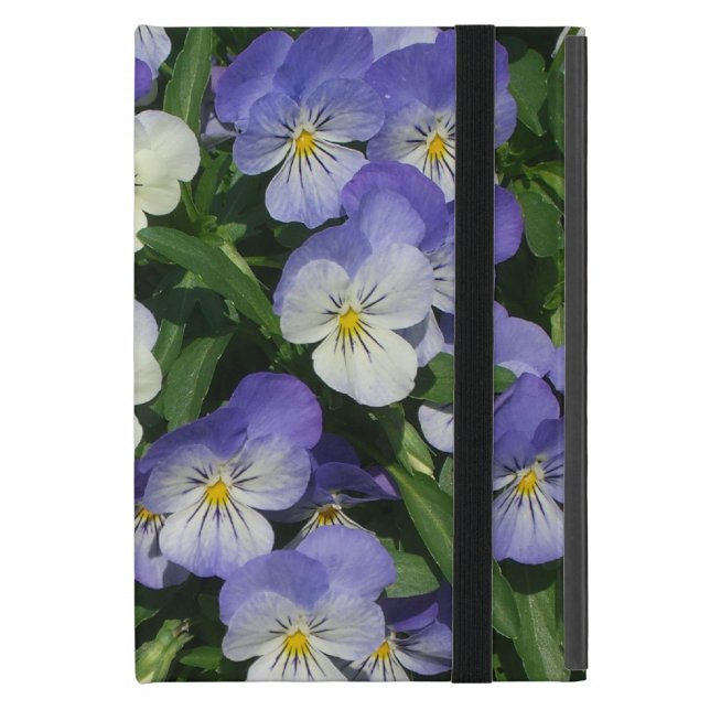 Purple Pansies Garden Floral iPad Mini Case (Front Closed)