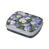 Purple Pansies Garden Floral Jelly Belly Tin (Side)