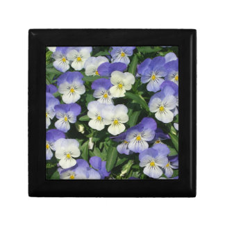 Purple Pansies Garden Floral Jewelry Box