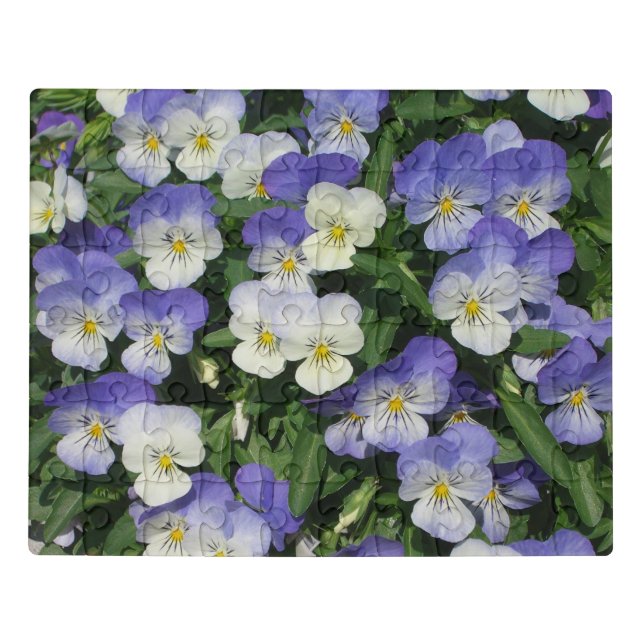 Purple Pansies Garden Floral Jigsaw Puzzle (Puzzle Horizontal)