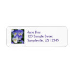 Purple Pansies Garden Floral Label