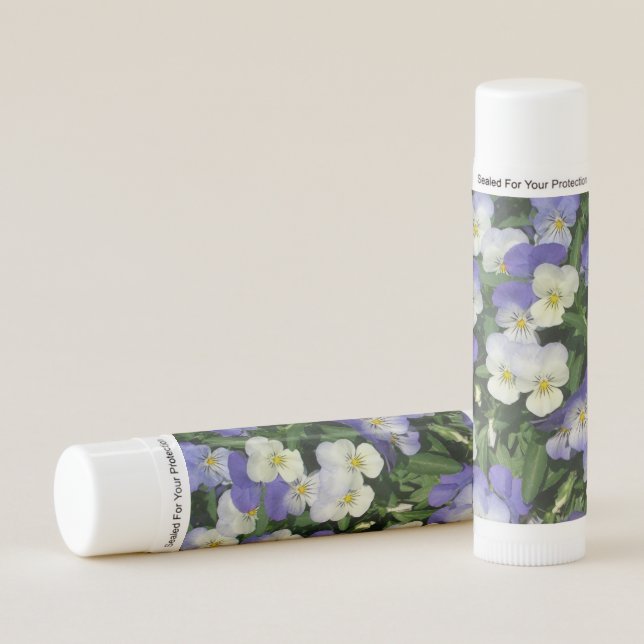 Purple Pansies Garden Floral Lip Balm (Front)