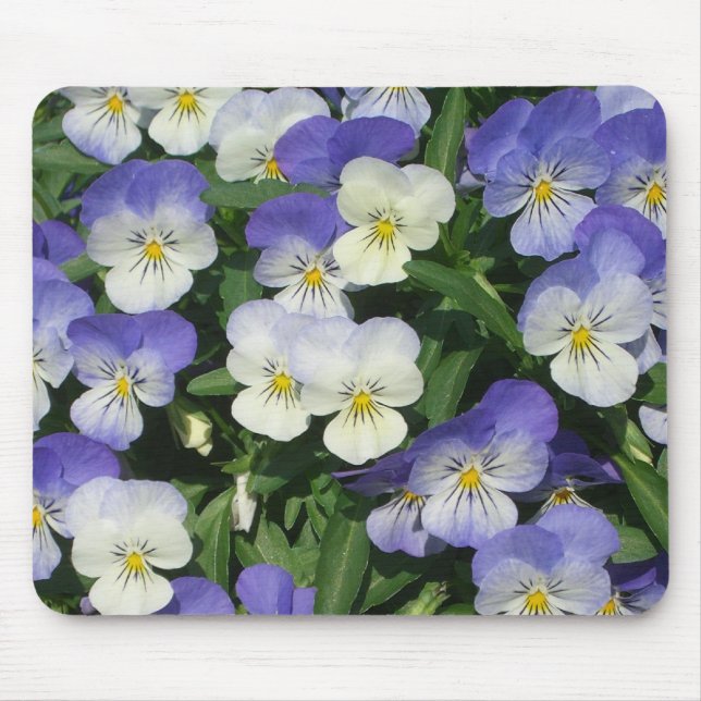 Purple Pansies Garden Floral Mouse Pad (Front)