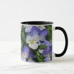Purple Pansies Garden Floral Mug