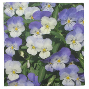 Purple Pansies Garden Floral Napkin