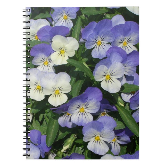 Purple Pansies Garden Floral Notebook (Front)