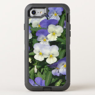 Purple Pansies Garden Floral OtterBox Defender iPhone SE/8/7 Case