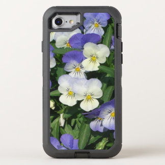 Purple Pansies Garden Floral OtterBox Defender iPhone SE/8/7 Case