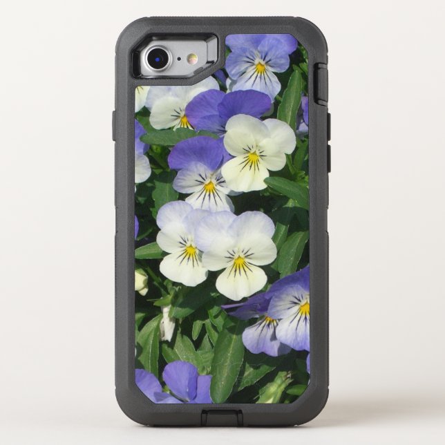 Purple Pansies Garden Floral Otterbox iPhone Case (Back)