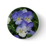 Purple Pansies Garden Floral Pinback Button