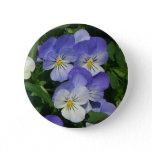Purple Pansies Garden Floral Pinback Button