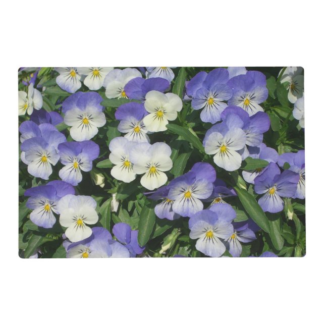 Purple Pansies Garden Floral Placemat (Front)