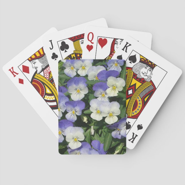 Purple Pansies Garden Floral Poker Cards (Back)