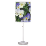 Purple Pansies Garden Floral Table Lamp