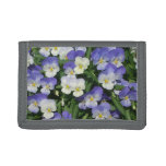 Purple Pansies Garden Floral Trifold Wallet