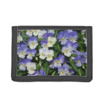 Purple Pansies Garden Floral Trifold Wallet