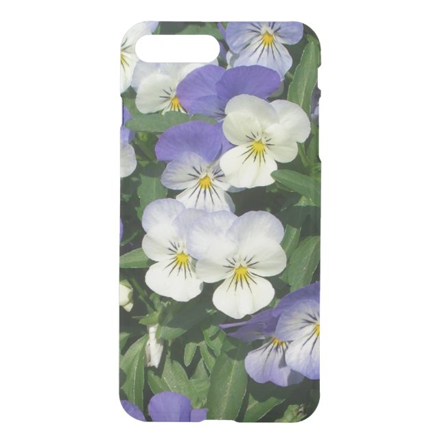 Purple Pansies Garden Floral Uncommon iPhone Case (Back)