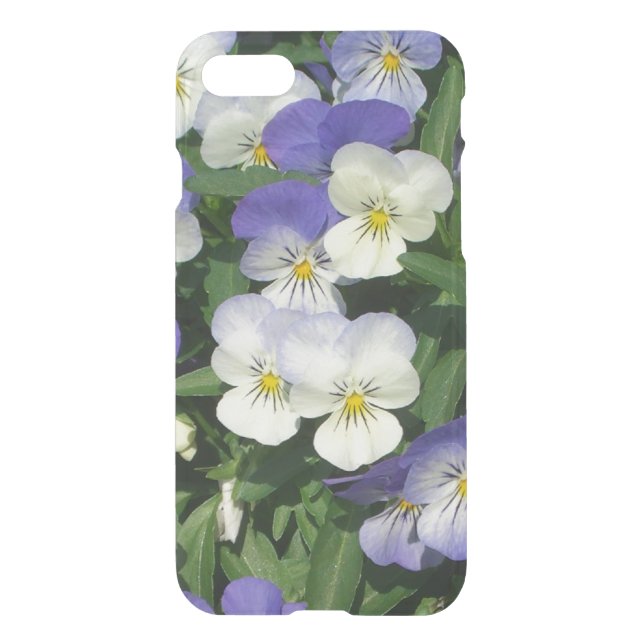 Purple Pansies Garden Floral Uncommon iPhone Case (Back)