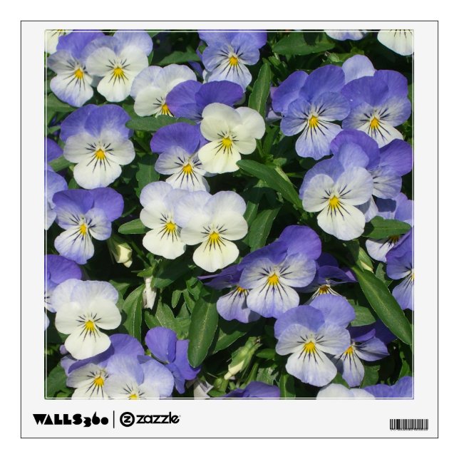 Purple Pansies Garden Floral Wall Decal (Front)