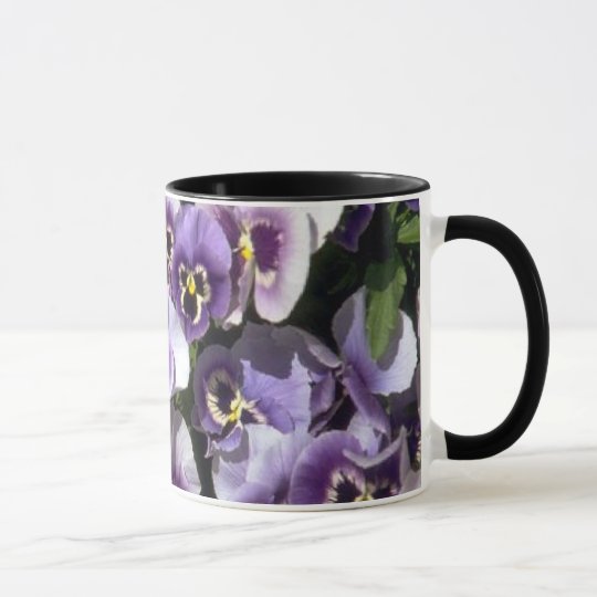Purple Pansies Mug