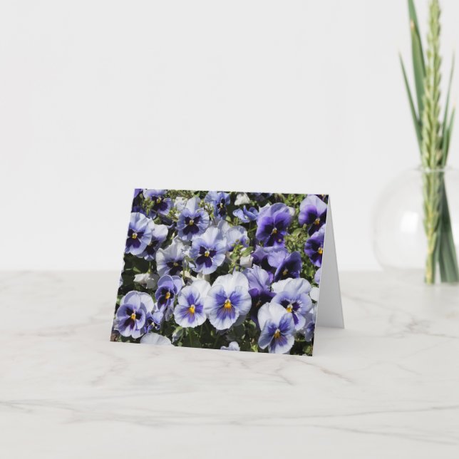 Purple Pansies Note Card (Front)