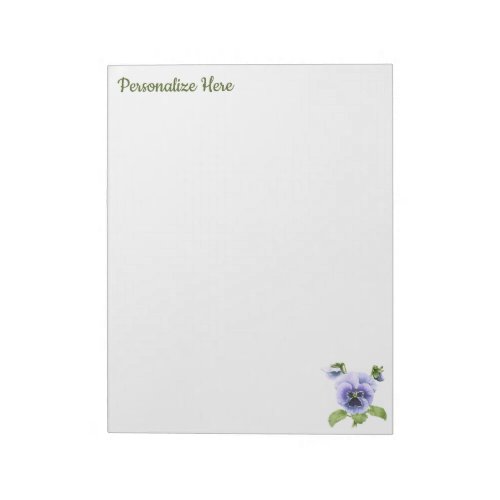Purple Pansies Notepad