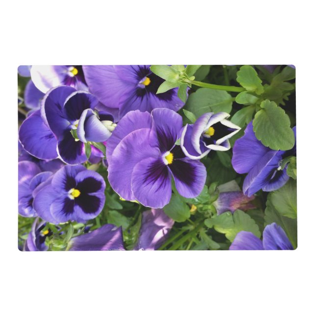 purple pansies placemat (Front)